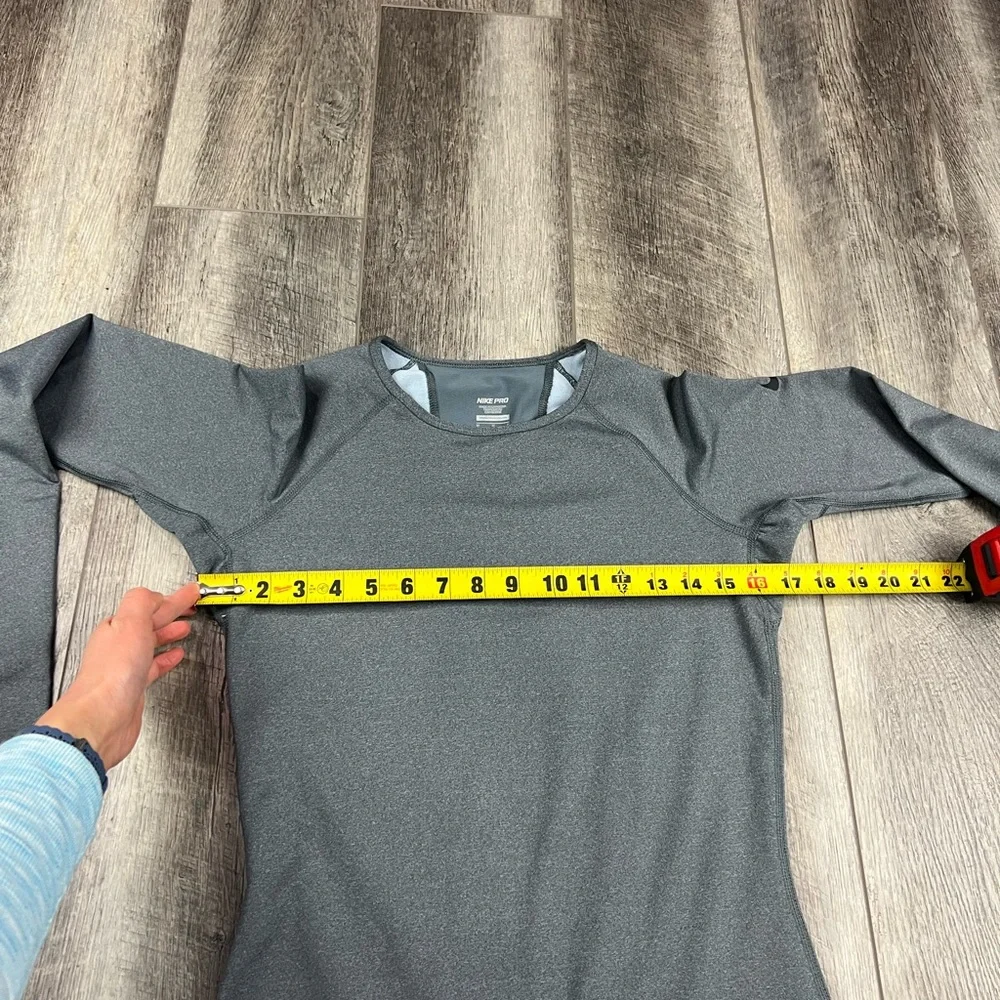 Nike Pro Grey Long‎ Sleeve Top